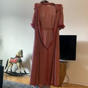 Long red dress